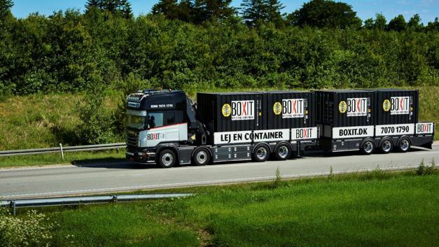 Hyr en BOXIT container i Sverige BOXIT lastbil med containrar